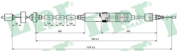 Cable Pull, clutch control (With automatic adjustment)  Art. C0471C