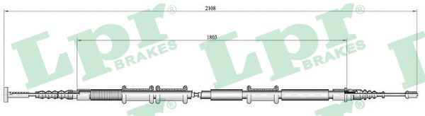 Cable Pull, parking brake (Right)  Art. C0473B