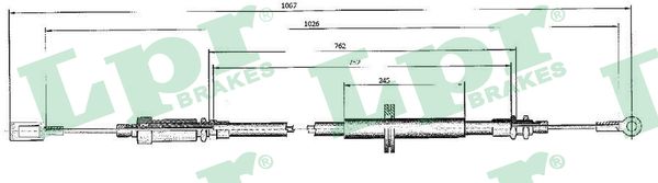 Cable Pull, parking brake (Double cloth)  Art. C0524B