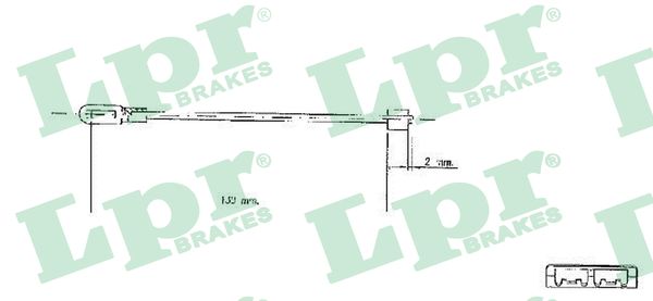 Cable Pull, parking brake (Back, left, Back, right)  Art. C0578B