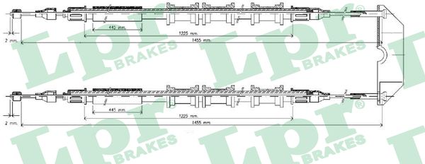 Cable Pull, parking brake (Back, right, Back, left)  Art. C0583B