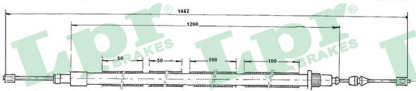 Cable Pull, parking brake (Back, left)  Art. C0607B