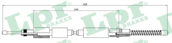 Cable Pull, parking brake (Back, right)  Art. C0619B