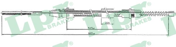 Cable Pull, parking brake (Back, left)  Art. C0633B