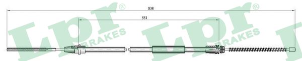 Cable Pull, parking brake (Back, left)  Art. C0635B