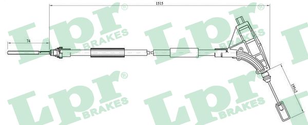 Cable Pull, parking brake (In front)  Art. C0641B