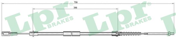 Cable Pull, parking brake (Back, left)  Art. C0643B