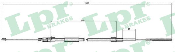 Cable Pull, parking brake (In front)  Art. C0651B