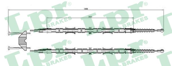 Cable Pull, parking brake (Back, left, Back, right)  Art. C0655B