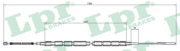 Cable Pull, parking brake (Back, Right, Left)  Art. C0657B