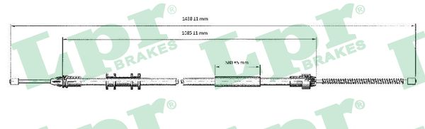 Cable Pull, parking brake (Back, left)  Art. C0700B