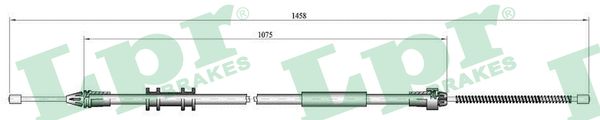 Cable Pull, parking brake (Back, right)  Art. C0703B