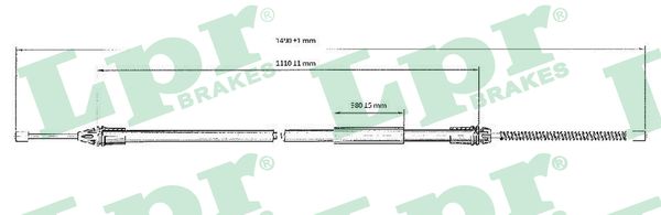 Cable Pull, parking brake (Back, left, Back, right)  Art. C0720B