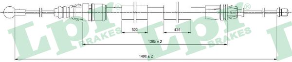 Cable Pull, parking brake (Left)  Art. C0733B