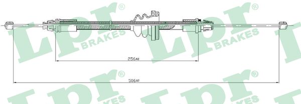 Cable Pull, parking brake (In front)  Art. C0746B