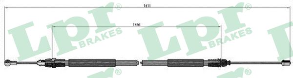 Cable Pull, parking brake (Left)  Art. C0749B