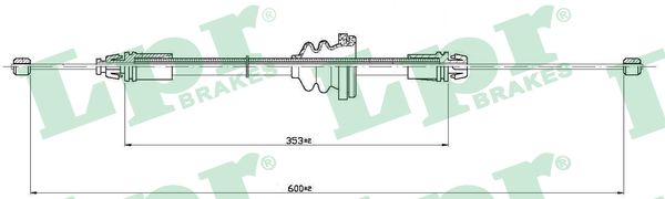 Cable Pull, parking brake (In front)  Art. C0754B