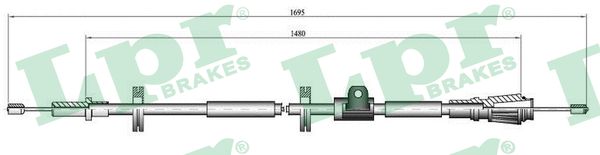 Cable Pull, parking brake (Back, left)  Art. C0914B