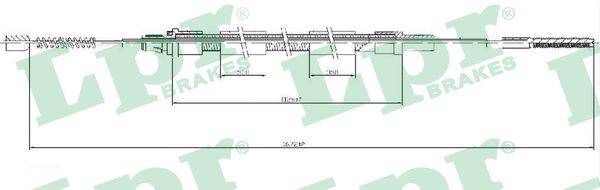 Cable Pull, parking brake (Back, right, Back, left)  Art. C0931B