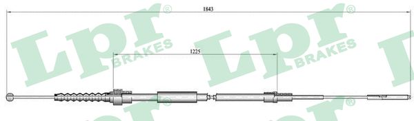 Cable Pull, parking brake (Back, right, Back, left)  Art. C0933B