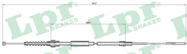 Cable Pull, parking brake (Back, right, Back, left)  Art. C0942B