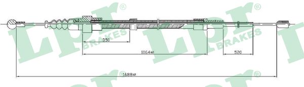 Cable Pull, parking brake (Back, right, Back, left)  Art. C0953B