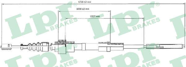 Cable Pull, parking brake (Back, left, Back, right)  Art. C0956B