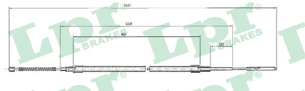 Cable Pull, parking brake (Back, right, Back, left)  Art. C0964B