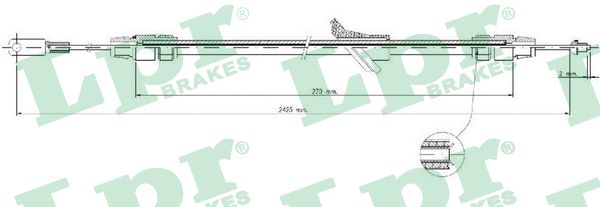 Cable Pull, parking brake (In front)  Art. C0982B