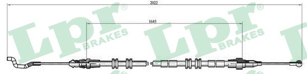 Cable Pull, parking brake (Left right)  Art. C1038B