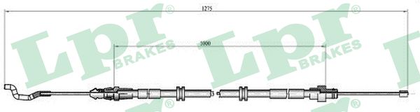 Cable Pull, parking brake (Right left)  Art. C1039B