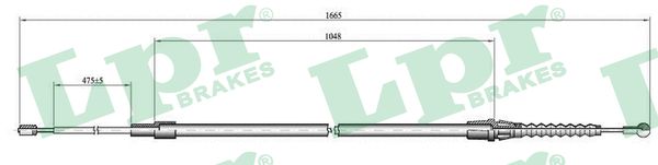 Cable Pull, parking brake (Double cloth)  Art. C1444B