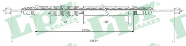 Cable Pull, parking brake (Back, right, Back, left)  Art. C1474B