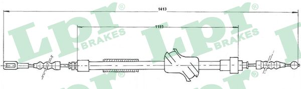 Cable Pull, parking brake (Back, left)  Art. C1502B