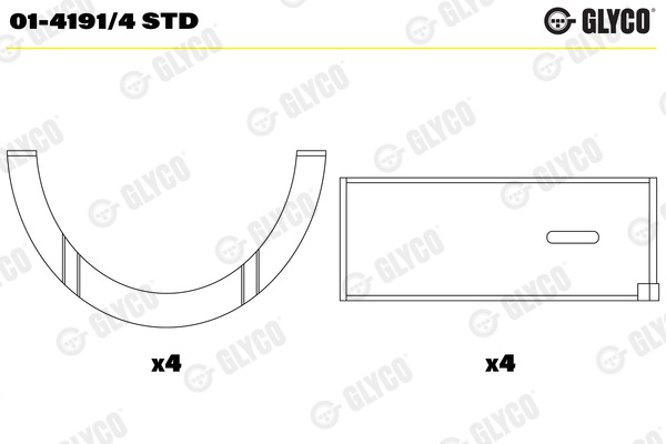 Connecting Rod Bearing  Art. 0141914STD