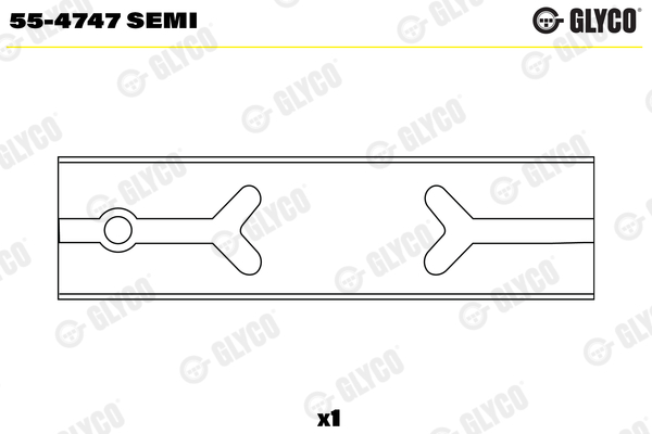 Bearing sleeve, connecting rod (Half)  Art. 554747SEMI