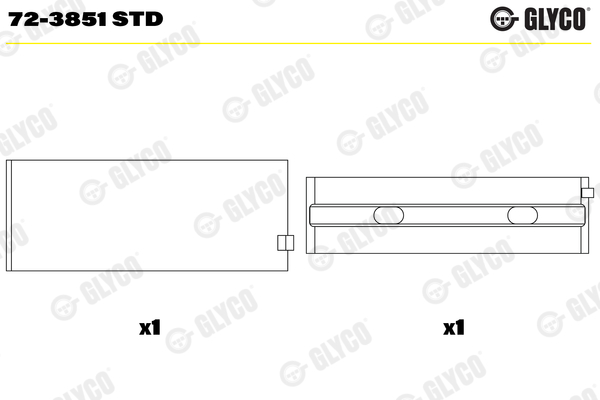 Crankshaft Bearing (72-3851)  Art. 723851STD