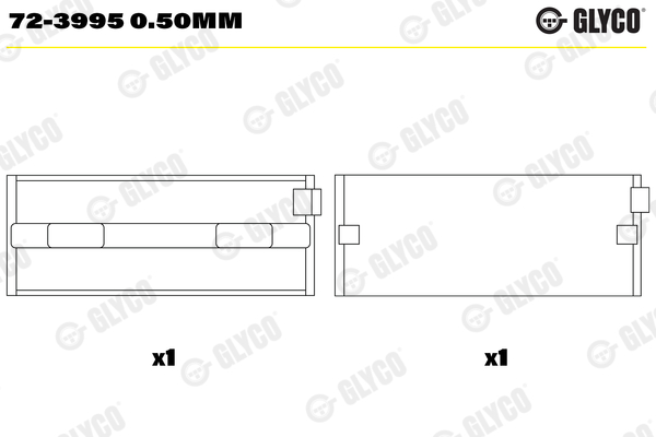 Crankshaft Bearing (0.5)  Art. 723995050MM