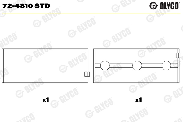 Crankshaft Bearing (72-4810)  Art. 724810STD