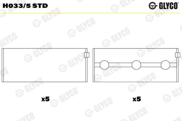 Crankshaft Bearing (02-3707)  Art. H0335STD