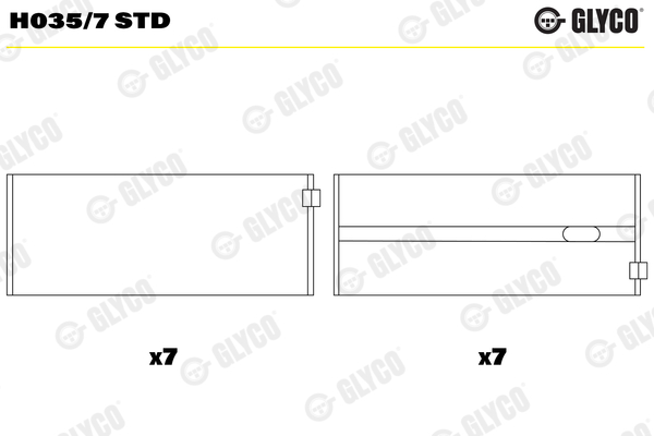 Crankshaft Bearing (02-3716)  Art. H0357STD