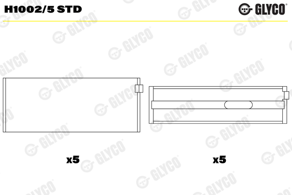 Crankshaft Bearing (02-4003)  Art. H10025STD