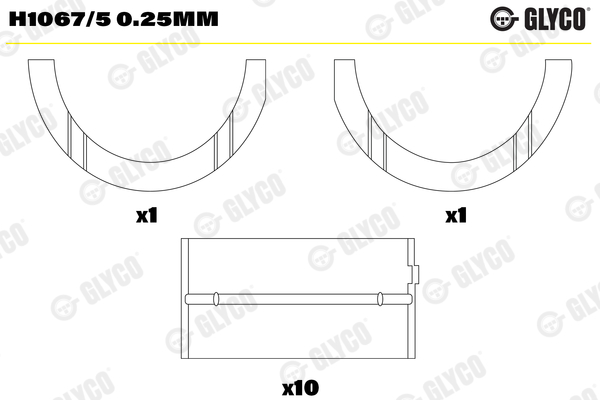 Crankshaft Bearing (0.250)  Art. H10675025MM