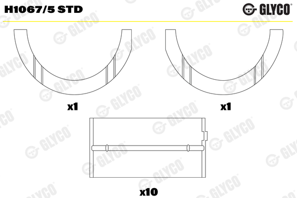 Crankshaft Bearing (04-4075)  Art. H10675STD