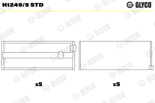 Crankshaft Bearing (63-1050-1)  Art. H12495STD