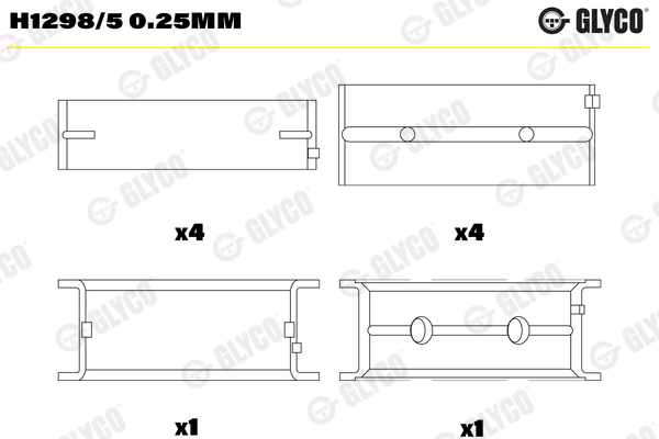 Crankshaft Bearing (72-4803)  Art. H12985025MM