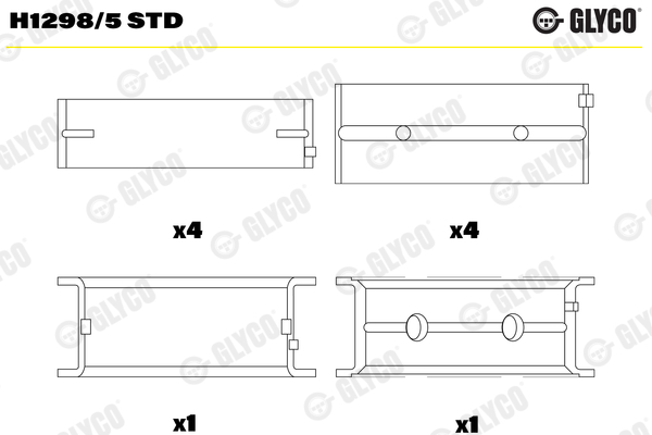 Crankshaft Bearing (72-4803)  Art. H12985STD