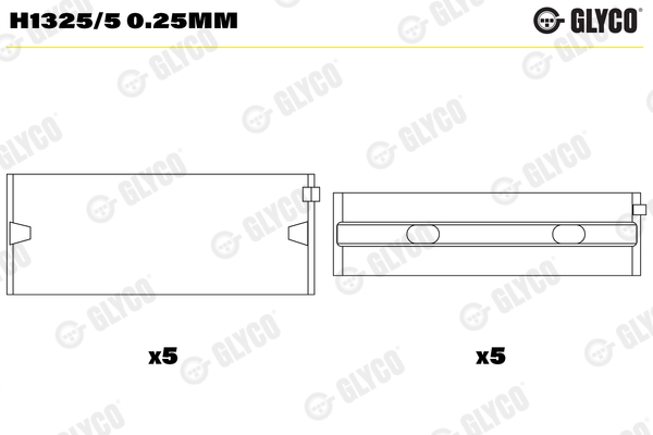 Crankshaft Bearing (0.25)  Art. H13255025MM