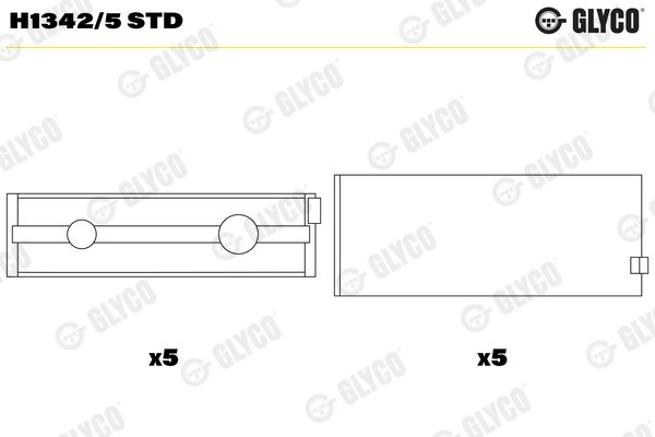 Crankshaft Bearing (63-1051-1)  Art. H13425STD