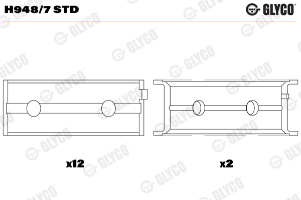 Crankshaft Bearing (72-3420)  Art. H9487STD